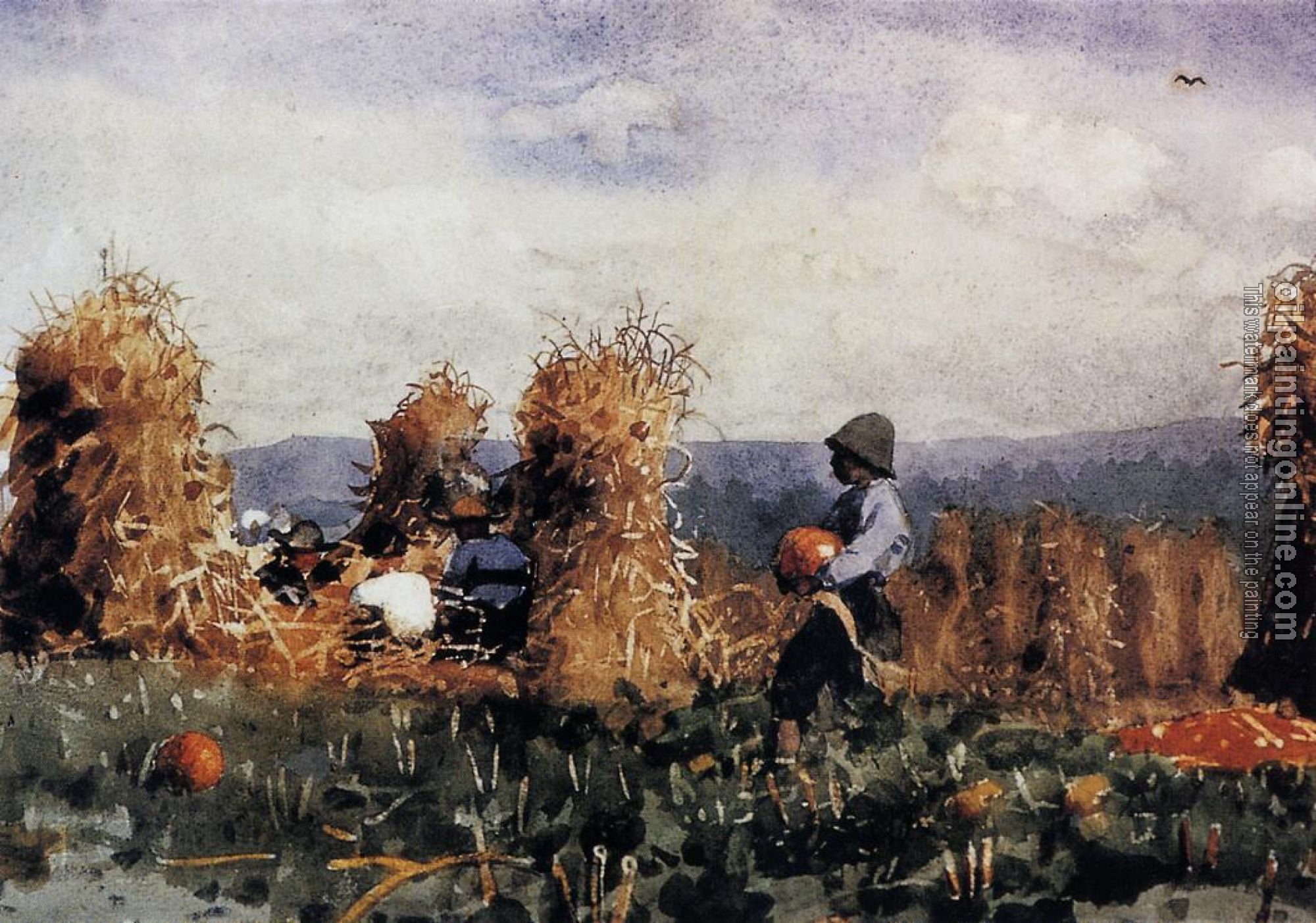 Homer, Winslow - The Pumpkin Patch